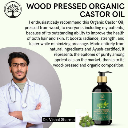 Ivory Natural Wood Pressed Organic Castor Oil For Healthy Skin & Hair Wellness