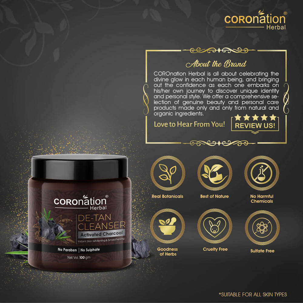 Coronation Herbal Activated Charcoal De-Tan Cleanser