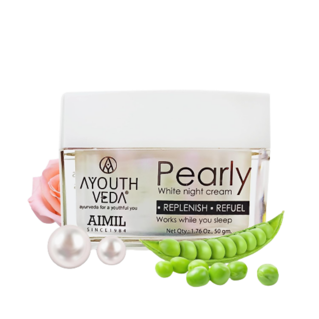 Ayouthveda Pearly White Night Cream - BUDNE