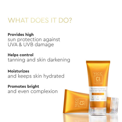 VLCC Clinic ProDefence De Tan SPF 50 PA+++ Sun Screen Gel Cr??me