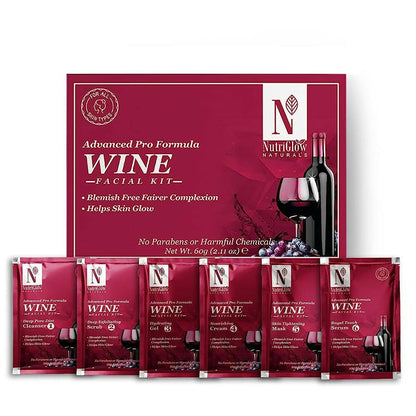 NutriGlow NATURAL'S Advanced Pro Formula Wine Facial Cleanup Kit - BUDNE