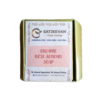 Satjeevan Organic Rose Almond Soap