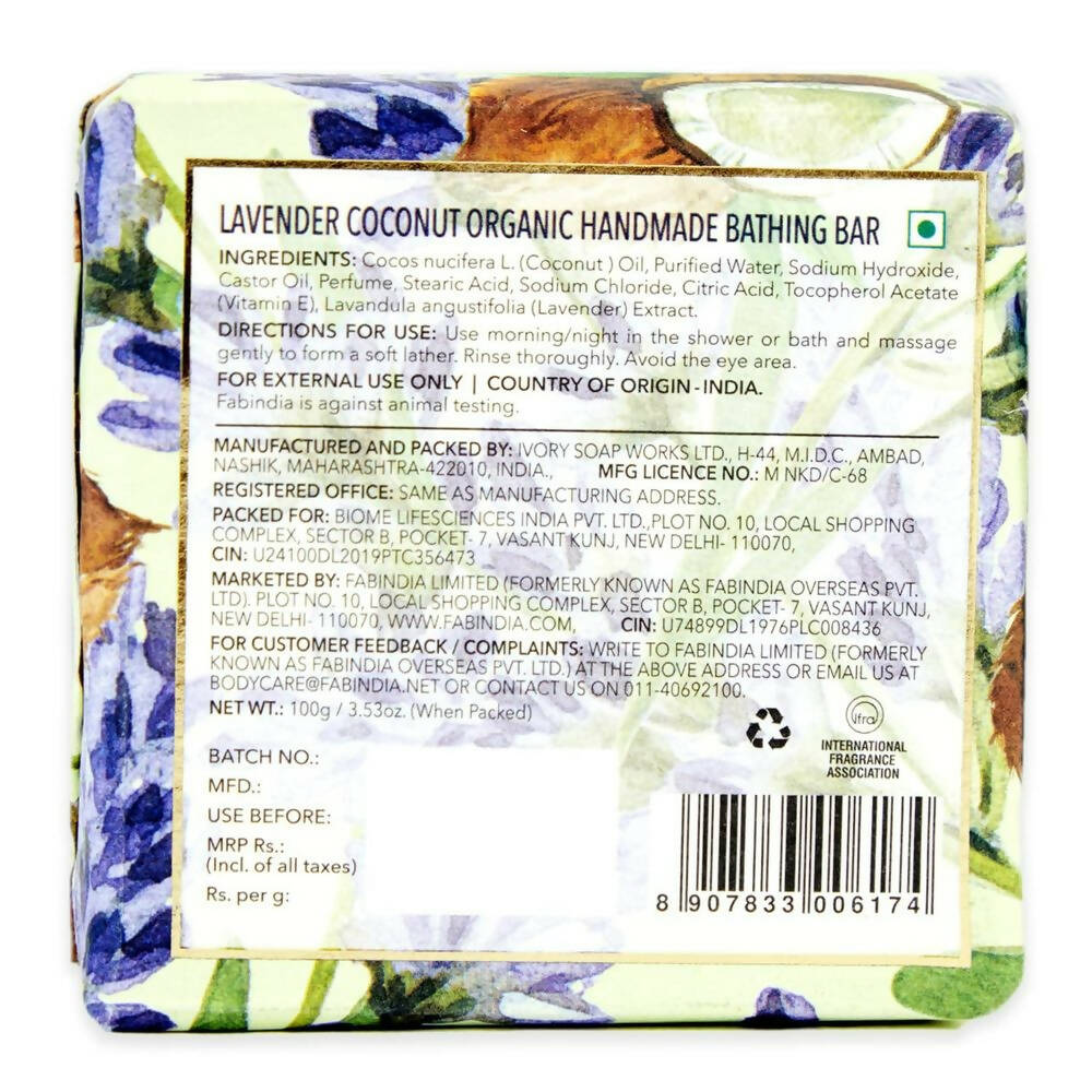 Fabessentials Lavender Coconut Organic Handmade Bathing Bar