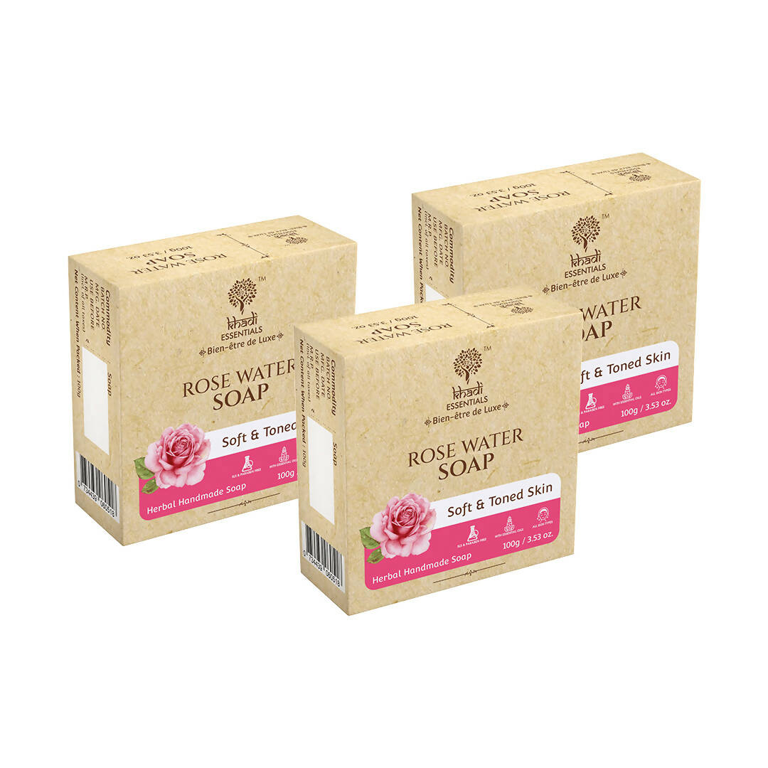 Khadi Essentials Rose Water Handmade Herbal Soap