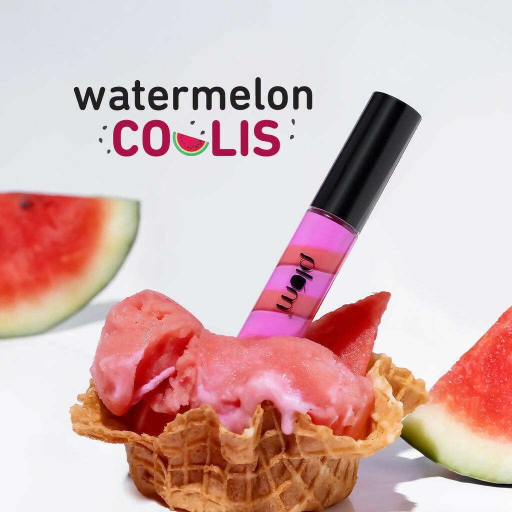 Plum Soft Swirl Lip Gloss 3 Shades In 1 & 123 Watermelon Coulis