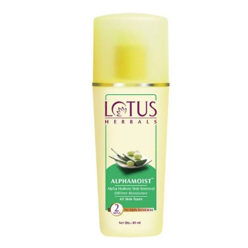 Lotus Herbal Alphamoist Alpha Hydroxy Skin Renewal Oil Free Moisturiser - BUDNE