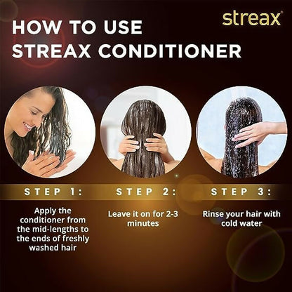 Streax Glossy Serum Shine Hair Conditioner For Dull & Dry Hair, With Silicon Actives for Shiny Hair & Frizz Control