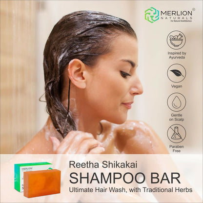 Merlion Naturals Traditional Shampoo Bar with Shikakai and Reetha