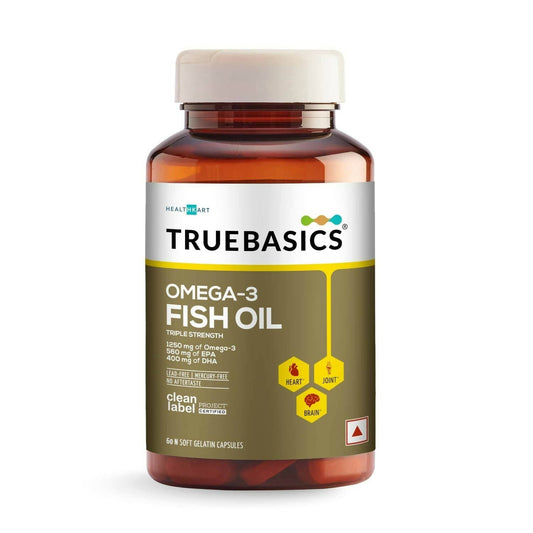 TrueBasics Omega-3 Fish Oil Capsules for Women & Men - BUDEN