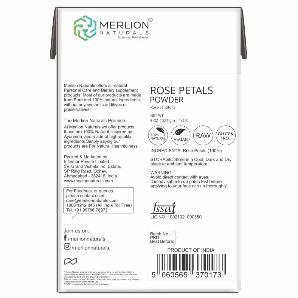 Merlion Naturals Rose Petals Powder