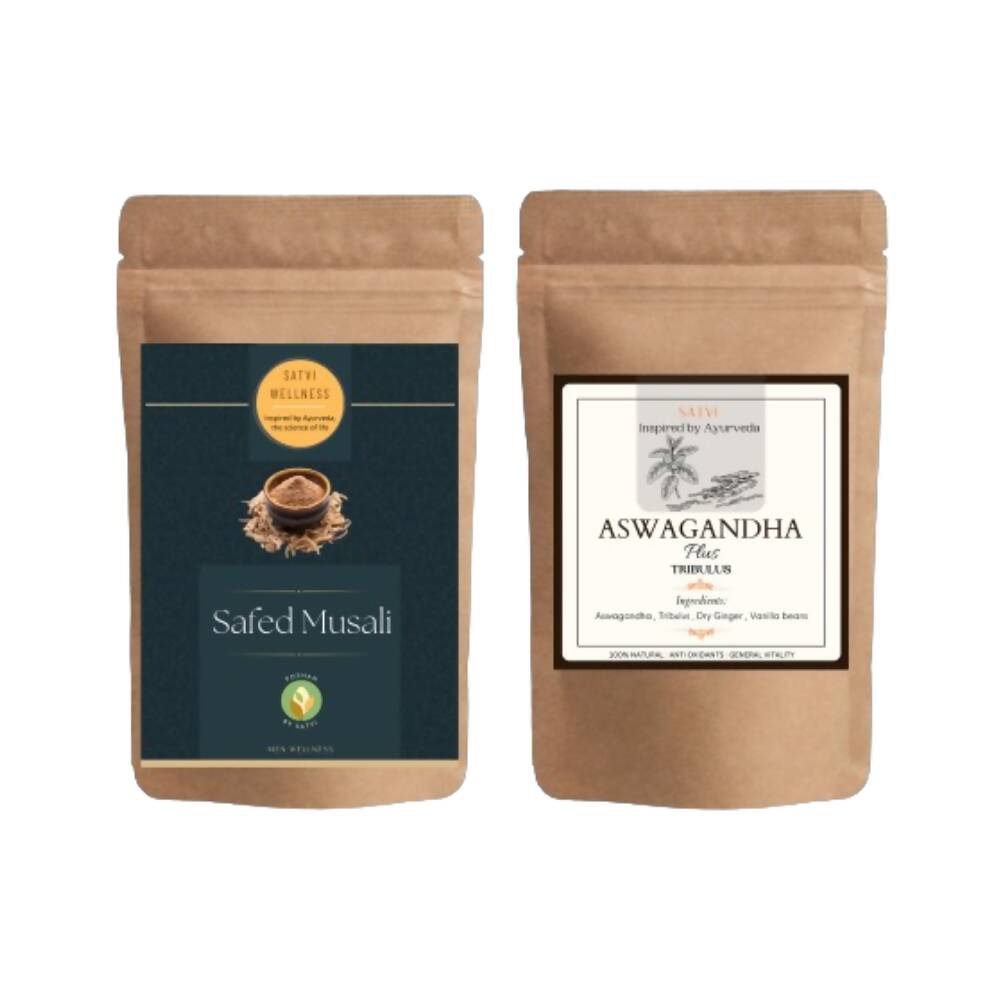 Satvi Wellness Ashwagandha Plus and Safed Musli Combo - usa canada australia