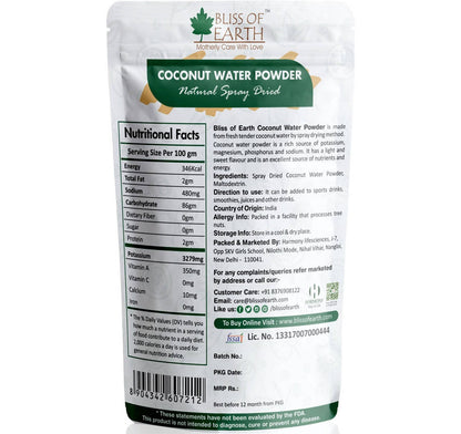Bliss of Earth Coconut Water powder