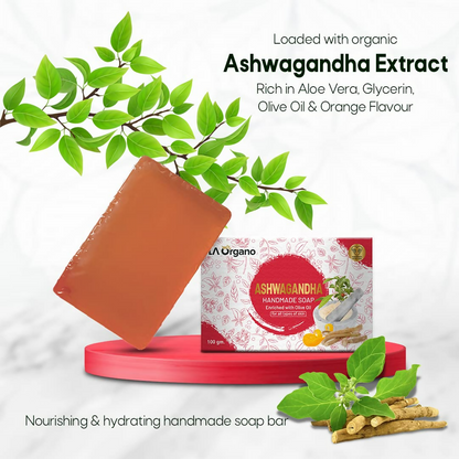 LA Organo Ashwgandha Handmade Natural Bath Soap