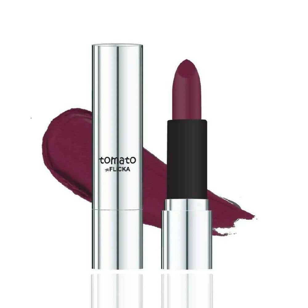 Flicka Tomato Maroon Matte Finish Lipstick Shade 09 - BUDNE