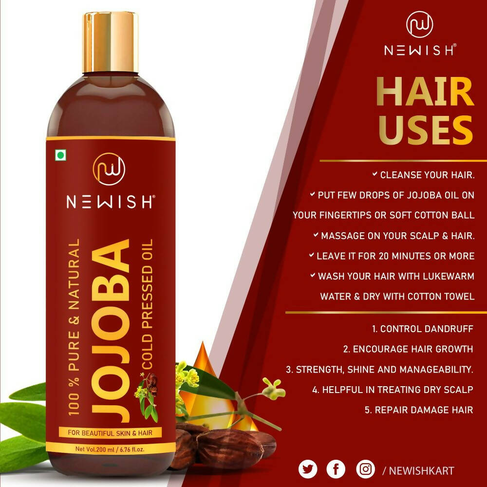 Newish Pure & Natural Jojoba Oil For Hair & Skin