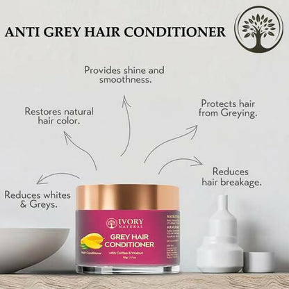 Ivory Natural Grey Hair Conditioner For Early Of Greying, Strengthens Hair