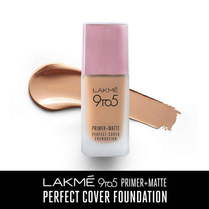 Lakme 9 To 5 Primer + Matte Perfect Cover Foundation N200 Neutral Nude
