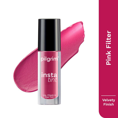 Pilgrim 3 In 1 Lip, Cheek And Eye Tint With Goodness Of Spanish - Pink Filter - 01