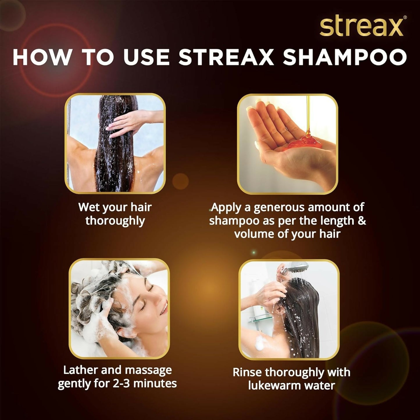 Streax Glossy Serum Shine Shampoo with Silicon Actives For Frizzy and Dry Hair