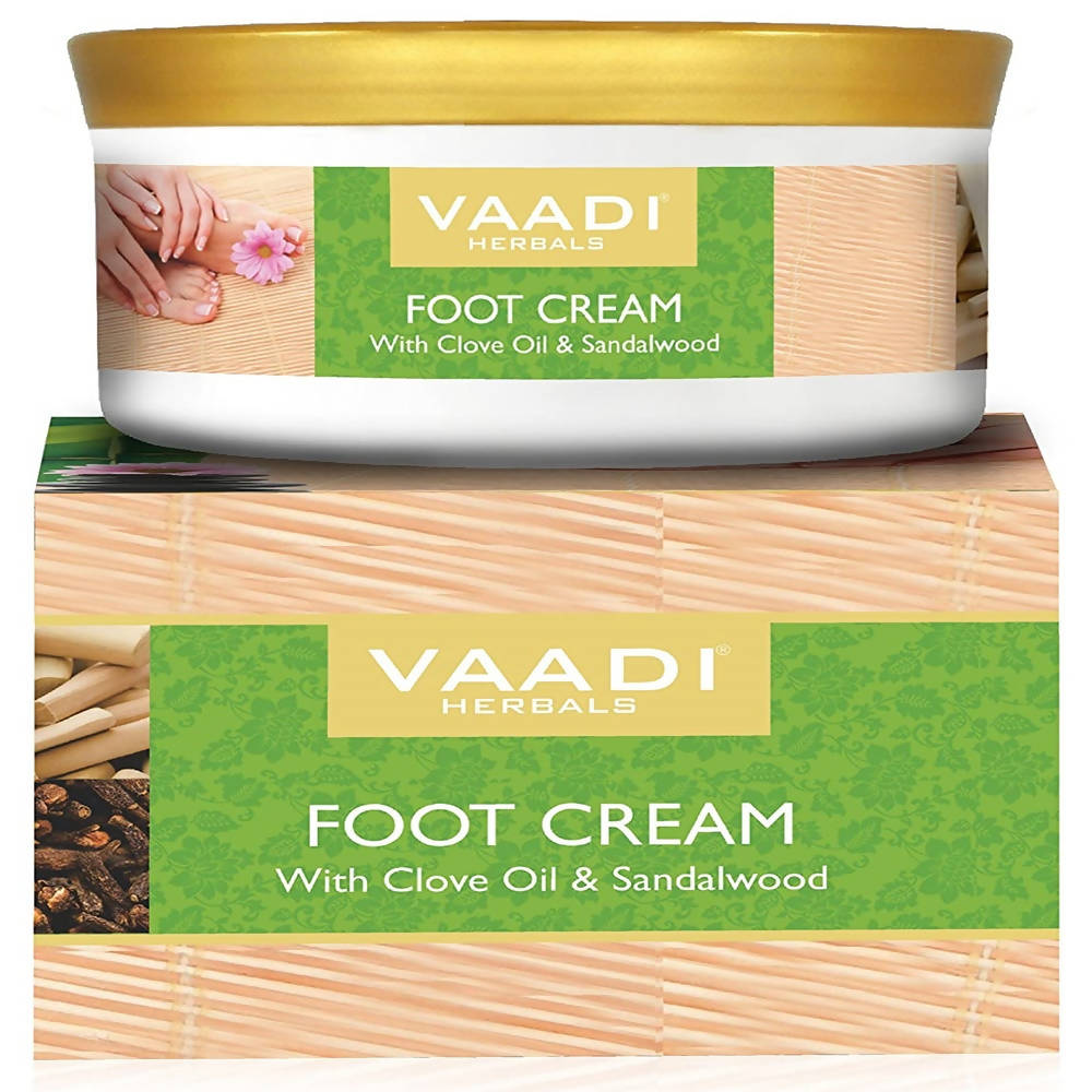 Vaadi Herbals Foot Cream With Clove Oil & Sandalwood - BUDNE
