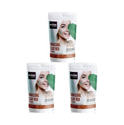 Paiya Organics Rhassoul Red Clay Powder Face Pack - usa canada australia