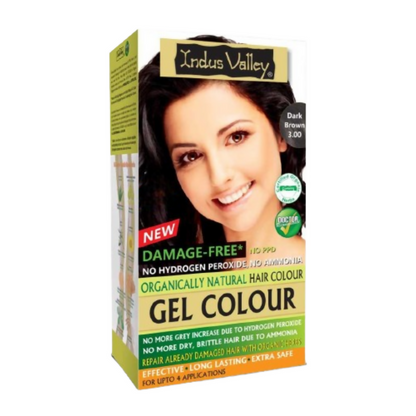 Indus Valley Damage-Free Gel Hair Color- Dark Brown