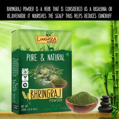 Luxura Sciences Natural Bhringraj Powder for hair growth and conditioning
