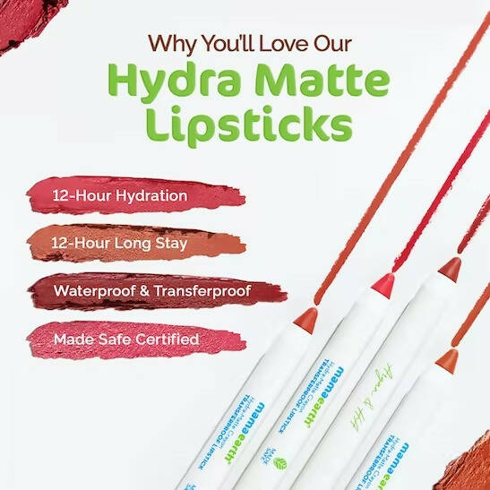 Mamaearth Hydra-Matte Crayon Transferproof Lipstick Lychee Pink