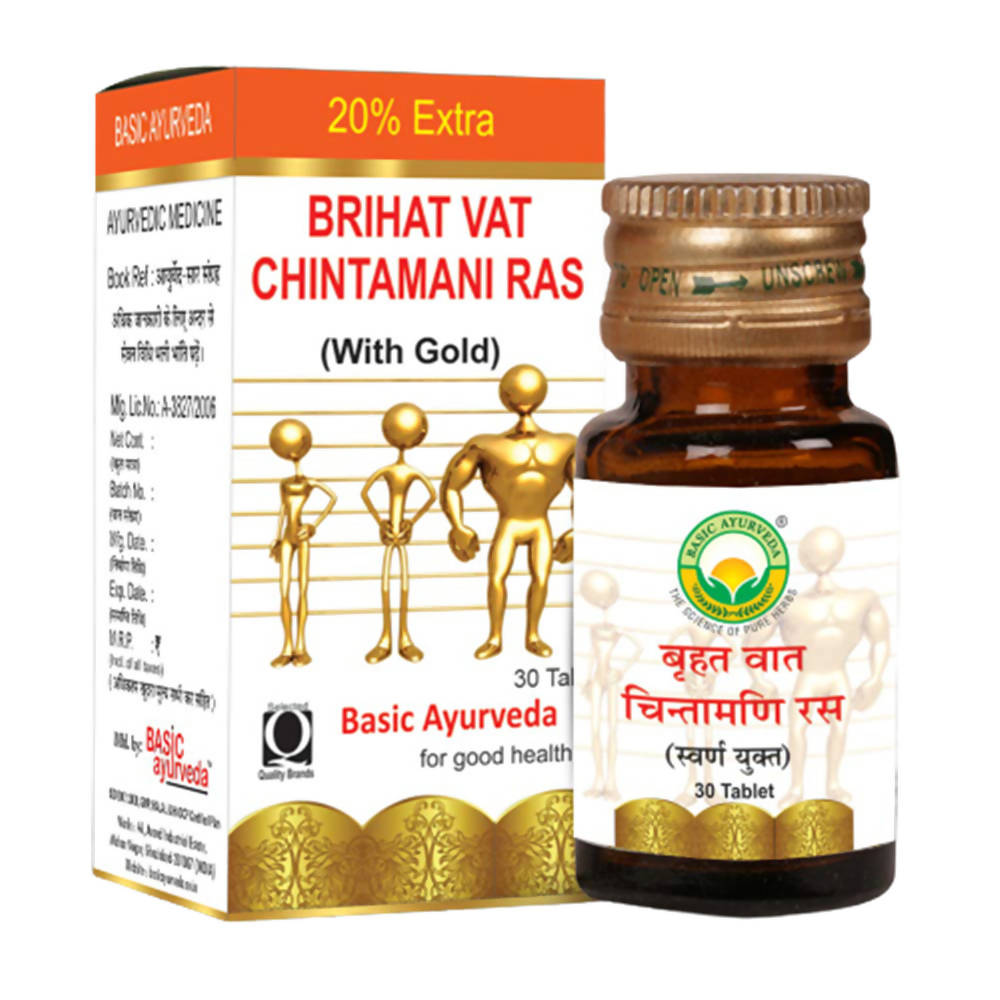 Basic Ayurveda Brihat Vat Chintamani Ras (With Gold) Tablets