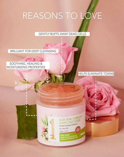 Fabessentials Aloe Vera Camellia Leaves Face Scrub