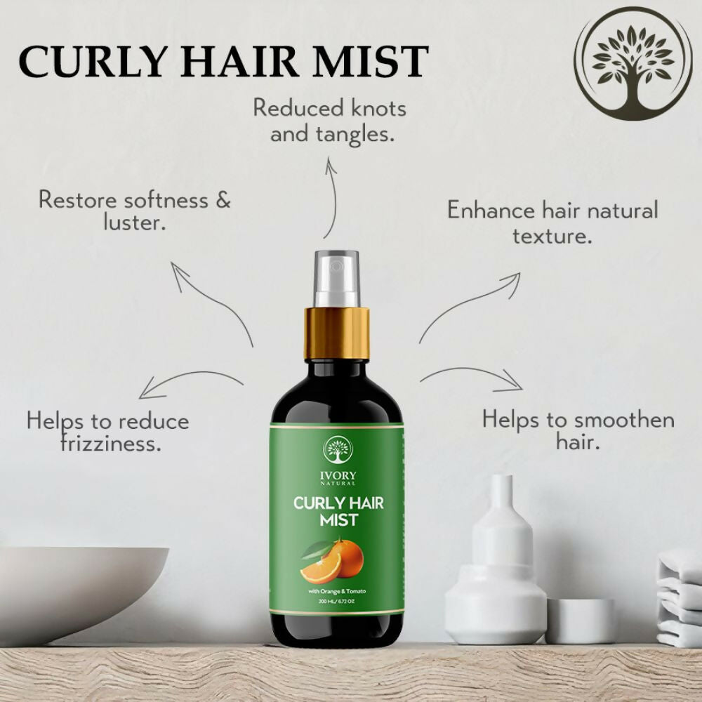 Ivory Natural Curly Hair Mist - Revitalize, Define, And Nourish Your Curly Hair