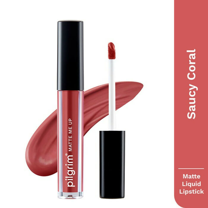 Pilgrim Matte Me Up Liquid Lipstick Saucy Coral