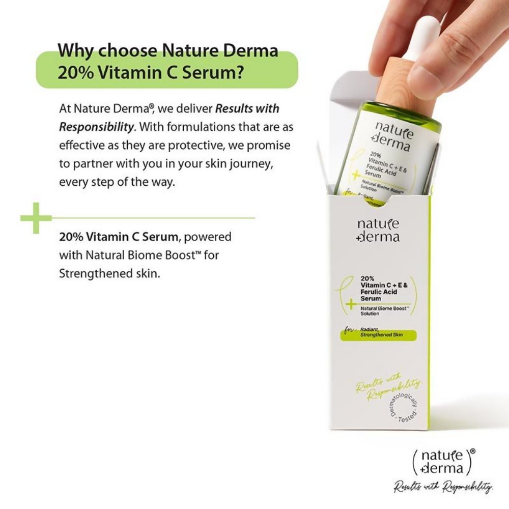 Nature Derma 20% Vitamin C + E & Ferulic Acid Serum