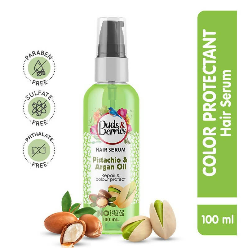 Buds & Berries Colour Protectant Hair Serum With Pistachio And Argan Oil