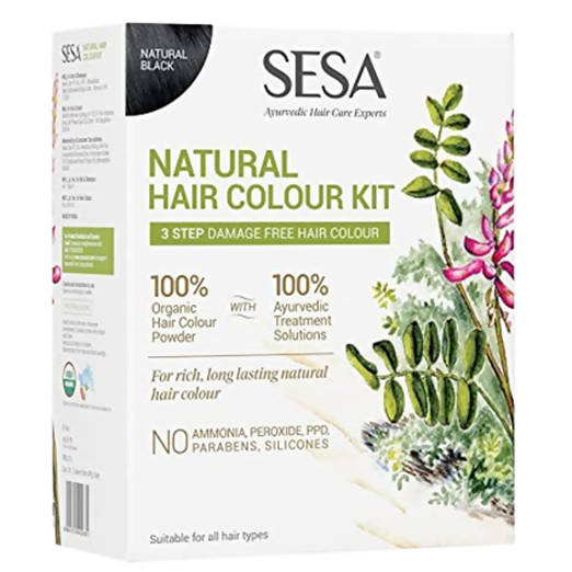 Sesa Natural Black Hair Colour Kit - BUDNE