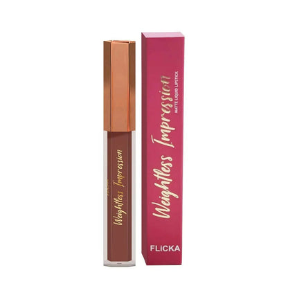 FLiCKA Weightless Impression 07 July - Nude Matte Finish Liquid Lipstick