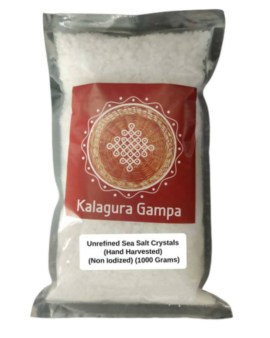 Kalagura Gampa Unrefined Sea Salt Crystals (Hand Harvested) (Non Iodized)