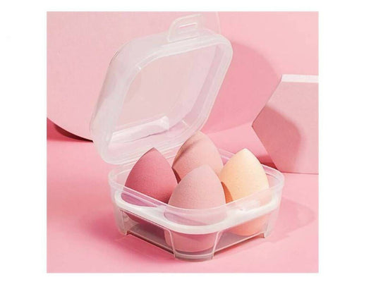 Favon Pack of 4 Professional Makeup Sponges with Storage Box - BUDNE
