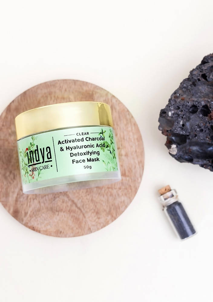 Indya Activated Charcoal & Hyaluronic Acid Detoxifying Face Mask