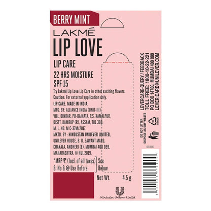 Lakme Lip Love Gelato Chapstick - Berry Mint