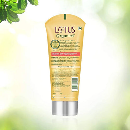Lotus Organics+ Sheer Brightening Mineral Sunscreen