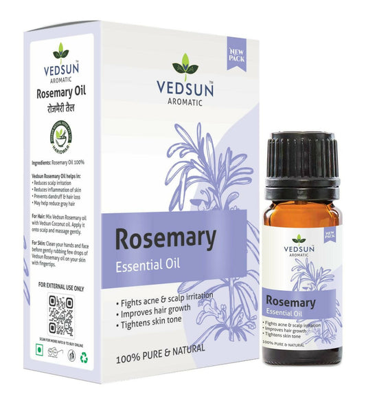 Vedsun Naturals Rosemerry Essential Oil Pure & Organic for Skin and Fragrance - usa canada australia