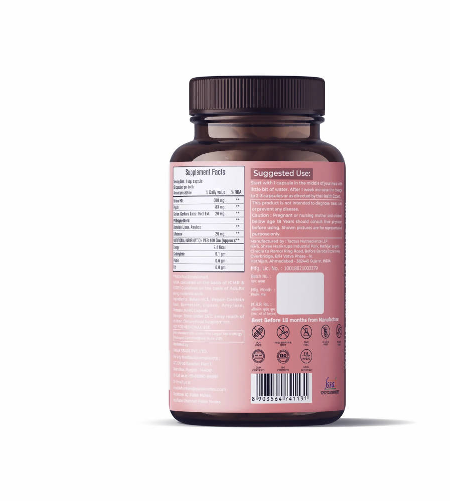 Miduty by Palak Notes Betaine HCL + Pepsin Capsules