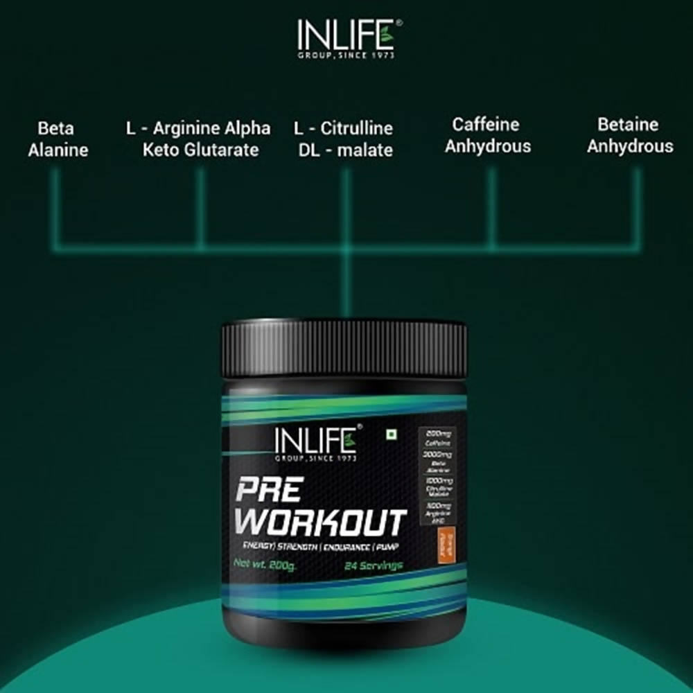 Inlife Pre-Workout Powder Orange Flavour