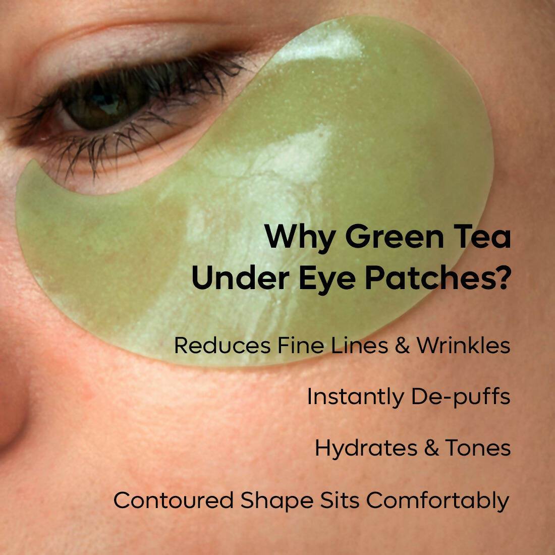 mCaffeine Green Tea Hydrogel Under Eye Patches for Fine Lines
