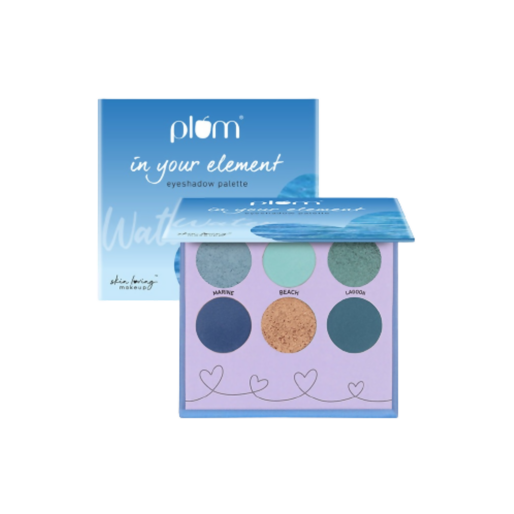 Plum In Your Element Eyeshadow Palette Easy to Blend 6-in-1 Palette 02 Water - BUDNE