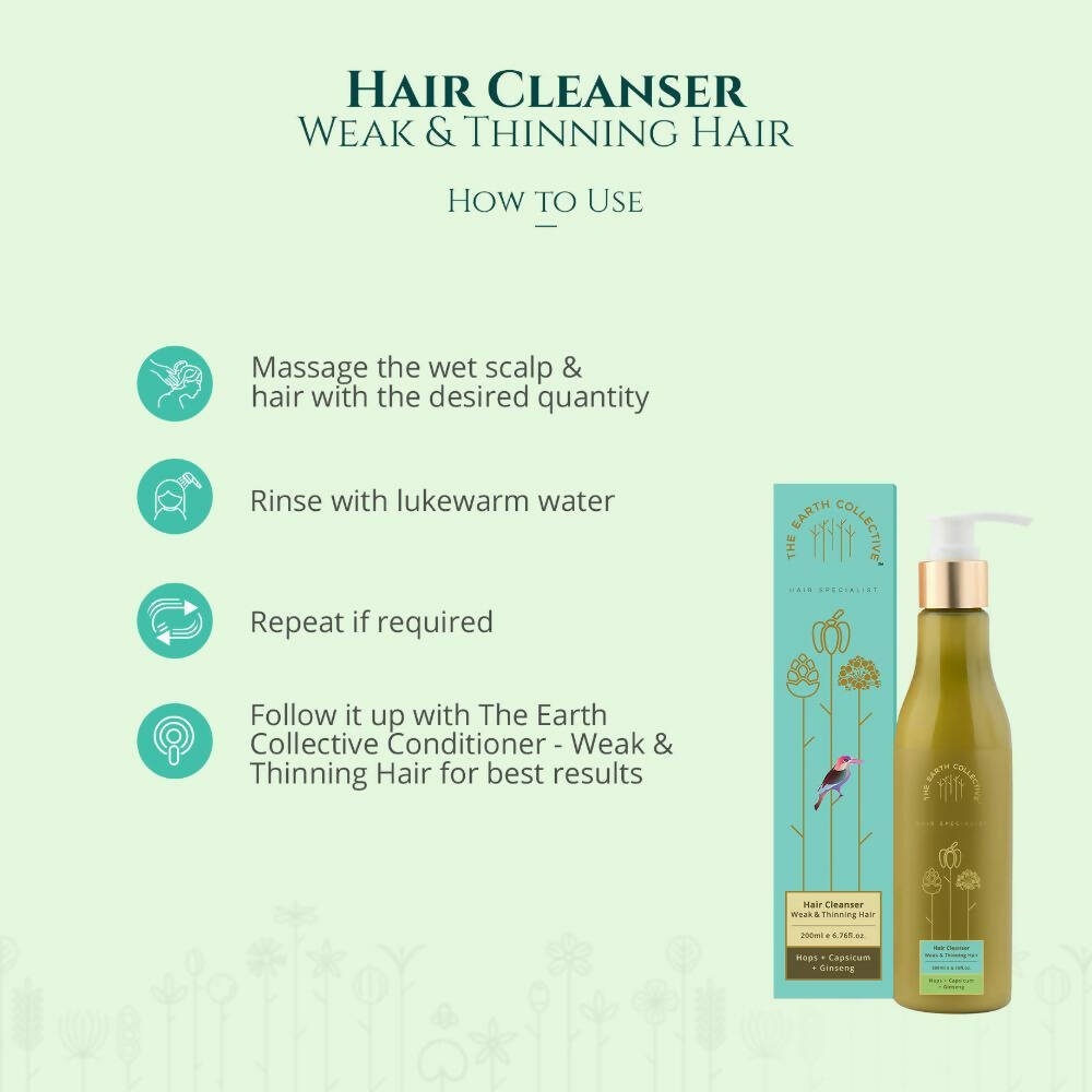 The Earth Collective Hair Cleanser - Weak & Thinning Hair