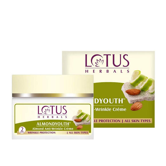 Lotus Herbals Almondyouth Almond Anti-Wrinkle Cream - BUDNE