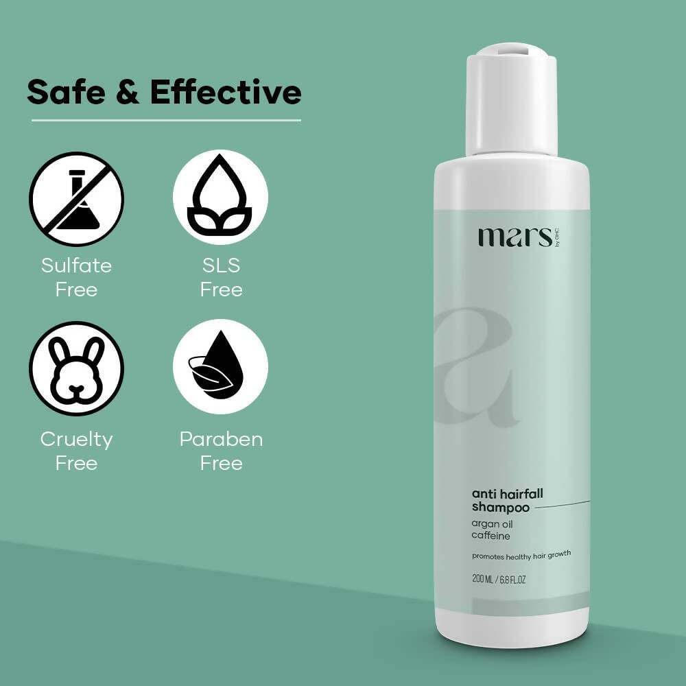 Mars By GHC Anti Hair Fall Hair Shampoo With Aloe Vera, Argan Oil & Caffeine