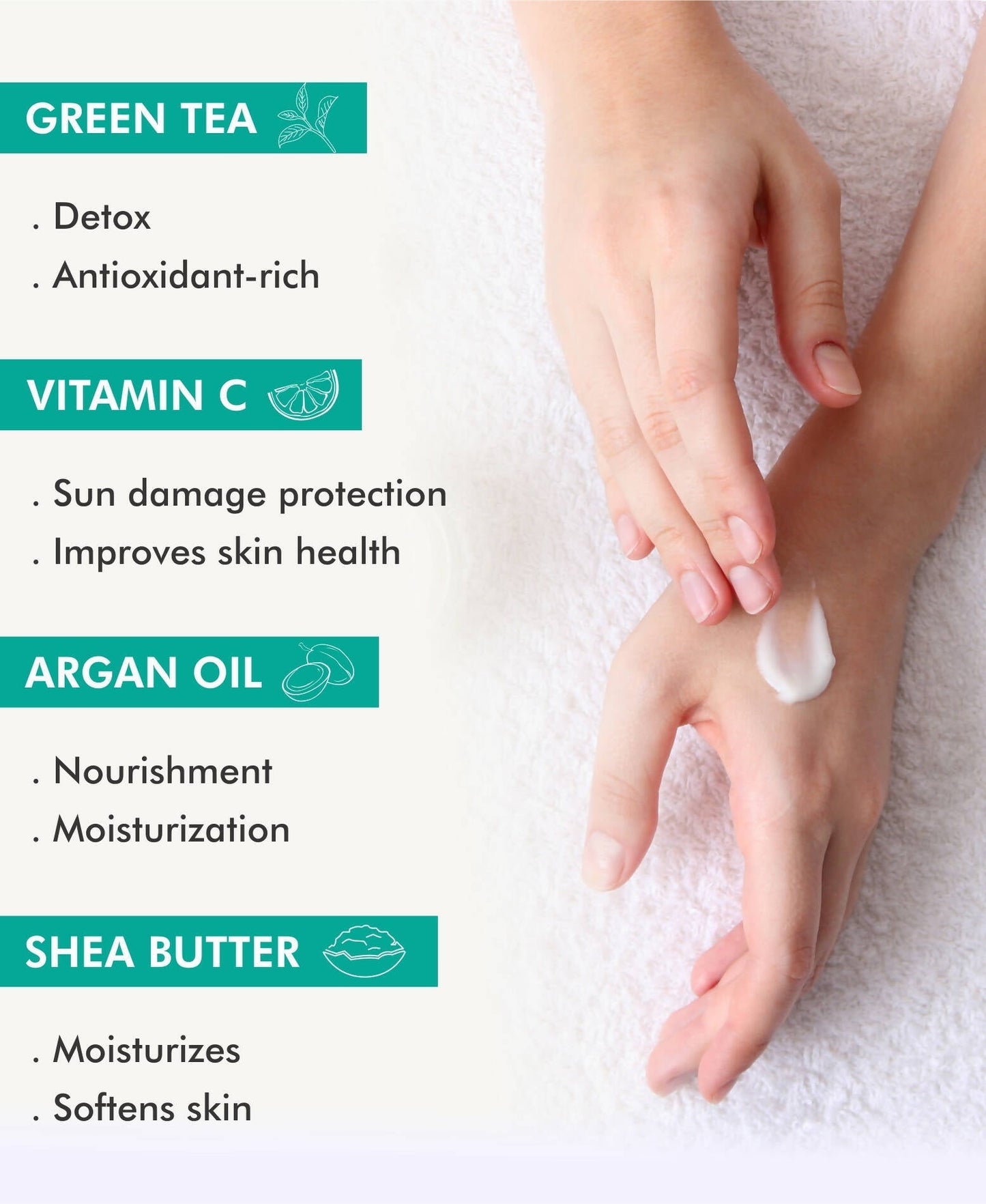 mCaffeine Green Tea Body Gel Lotion Hydration | Oily Skin